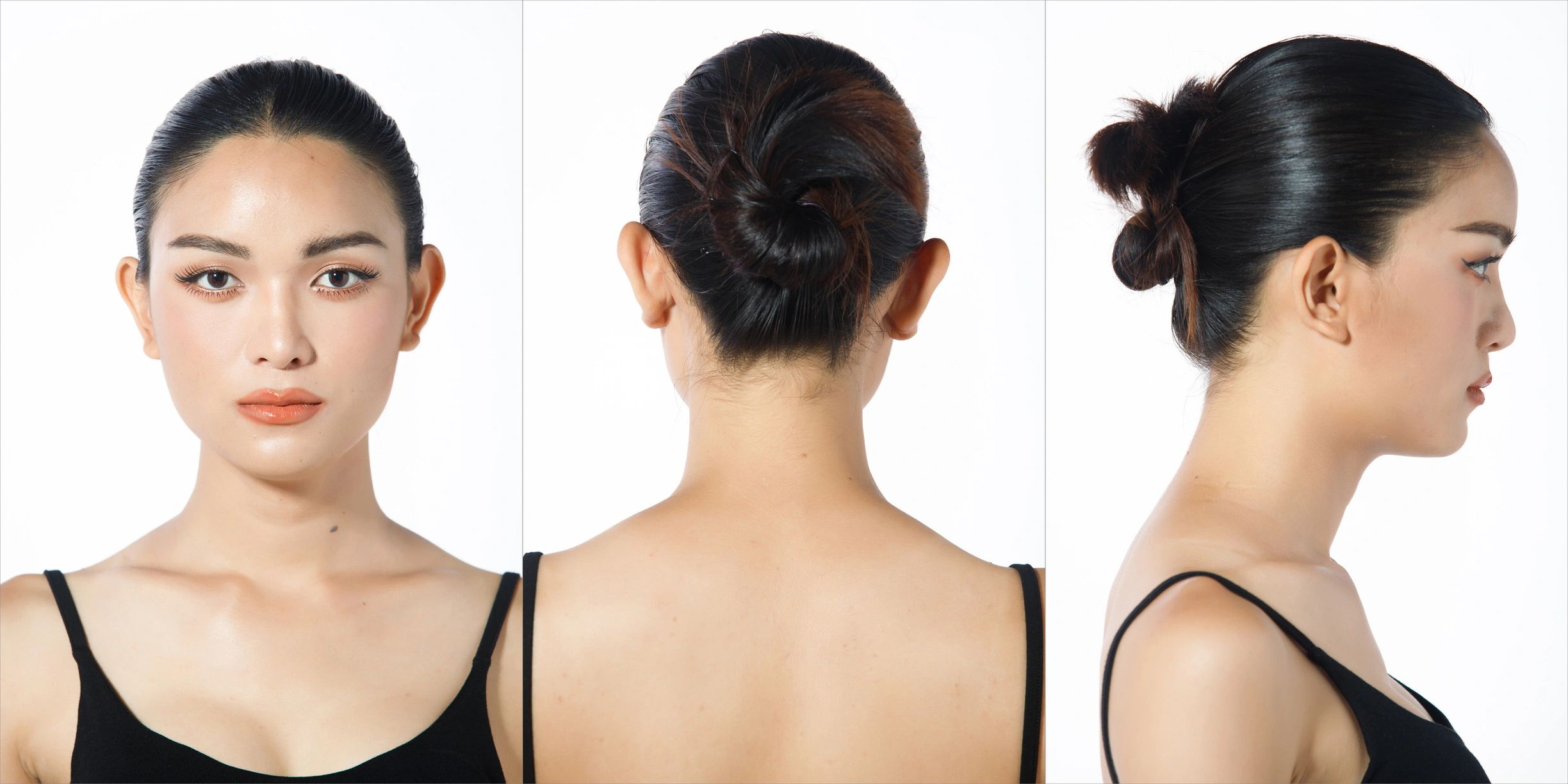 Step-by-step Asian hair curling tutorial